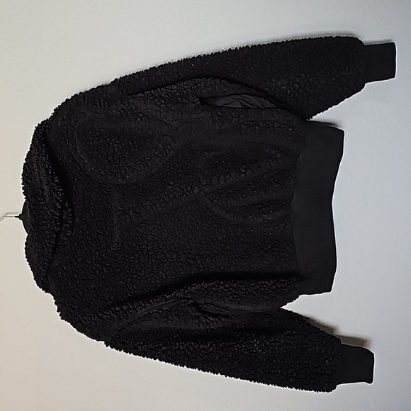 Victoria's Secret oversized XS plush sherpa black zipup Mobwife jacket - Picture 8 of 12